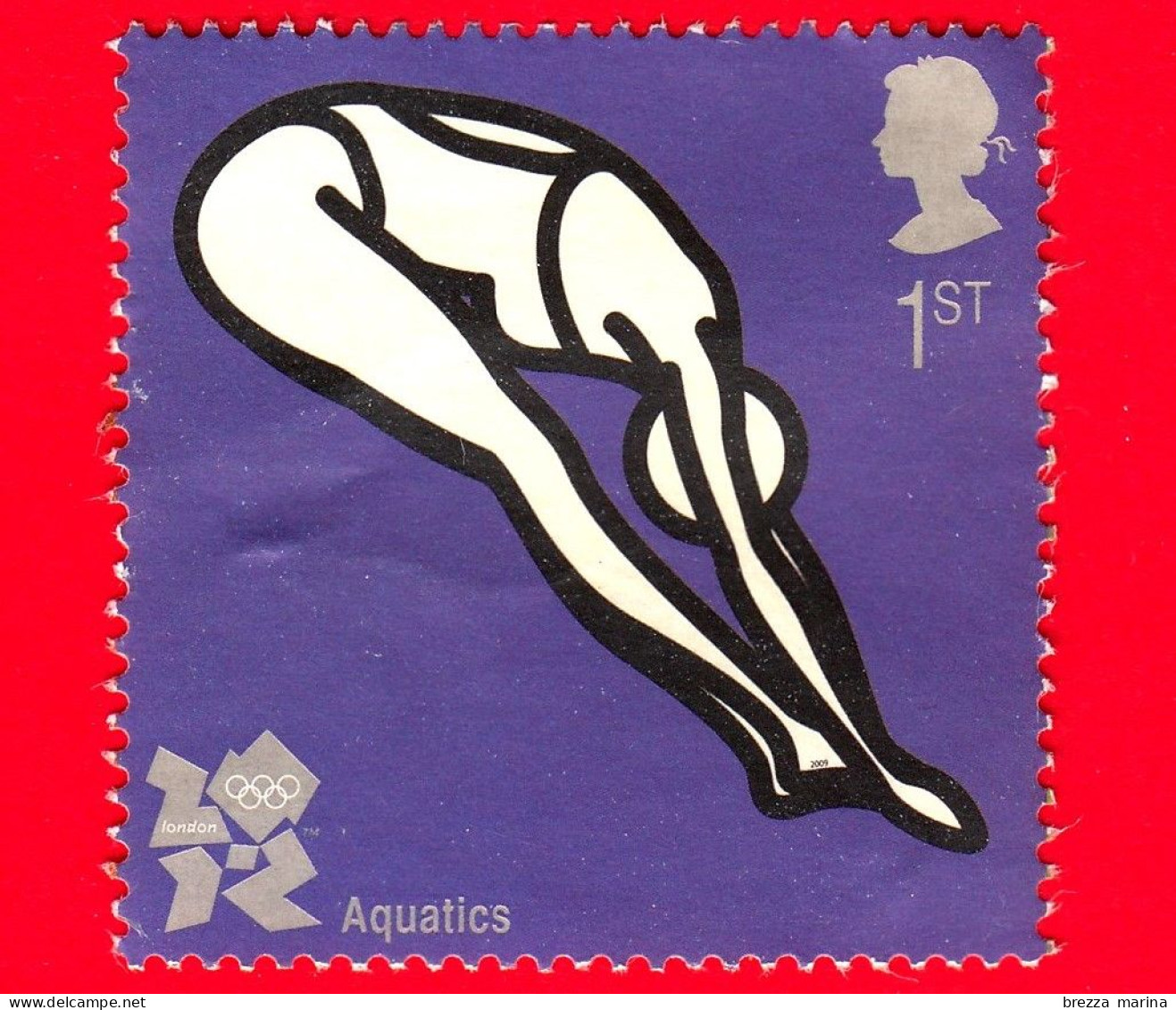 GB  UK GRAN BRETAGNA - Usato - Gb - 2009 - Sport - Giochi Paralimpici - Tuffi - Diving - 1st Class - Used Stamps