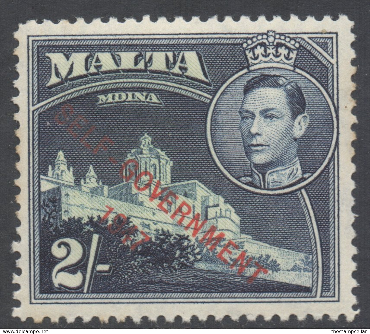 Malta Scott 219 - SG245, 1948 George VI Self Government 2/- MH* - Malta