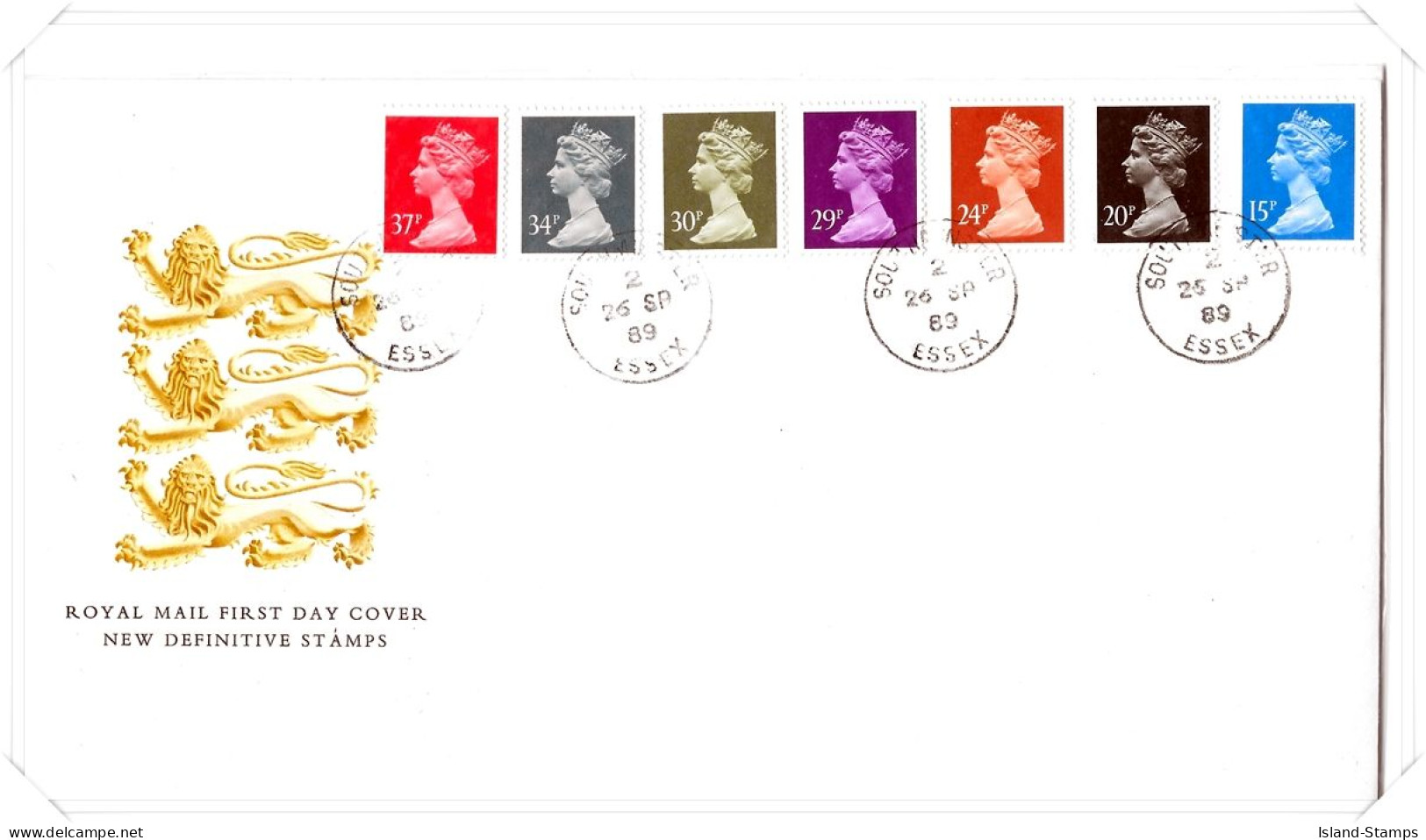 1989 New Definitives Unaddressed FDC Tt - 1981-1990 Decimale Uitgaven