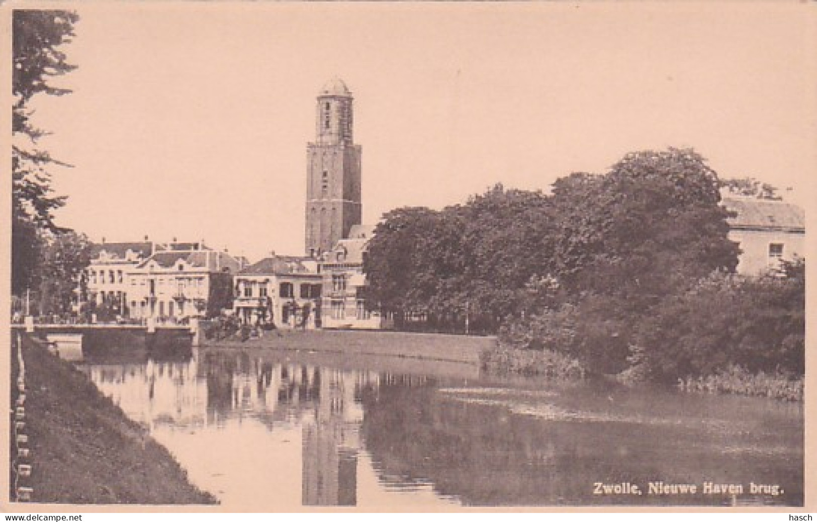 252233Zwolle, Nieuwe Haven Brug. (minuscule Vouwen In De Hoeken) - Zwolle