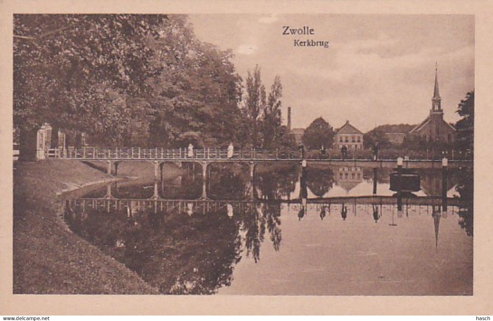 252242Zwolle, Kerkbrug. - Zwolle