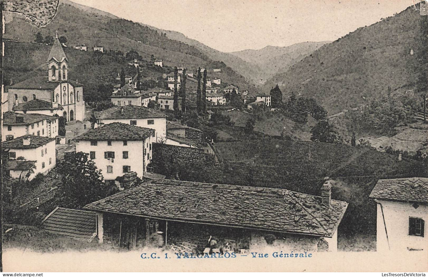 FRANCE - Valcarlos - Vue Générale - Village - Toitures - Carte Postale Ancienne - Arnéguy