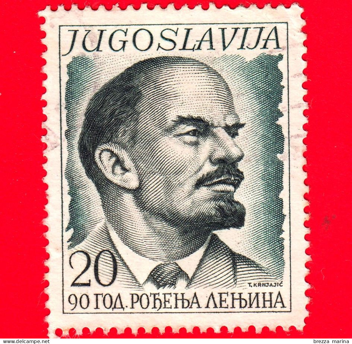 JUGOSLAVIA  - Usato - 1960 - 90° Anniversario Della Nascita Di Lenin (1870-1924) - 20 - Usados