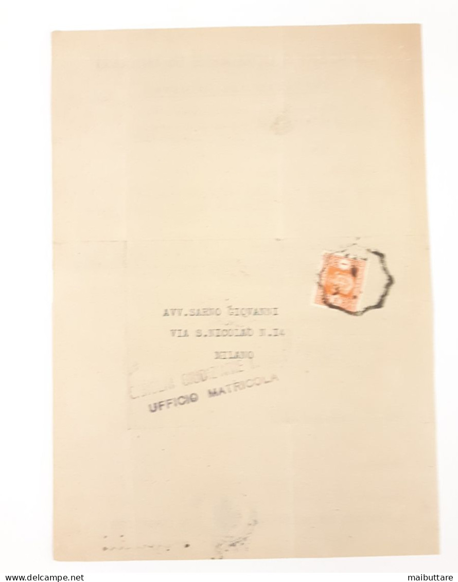 R.S.I. Documento Del 28 NOVEMBRE 1945 - Estratto Del Registro - Carceri Giudiziarie Di Milano Barracu Maria Fu Antonio - Documenti