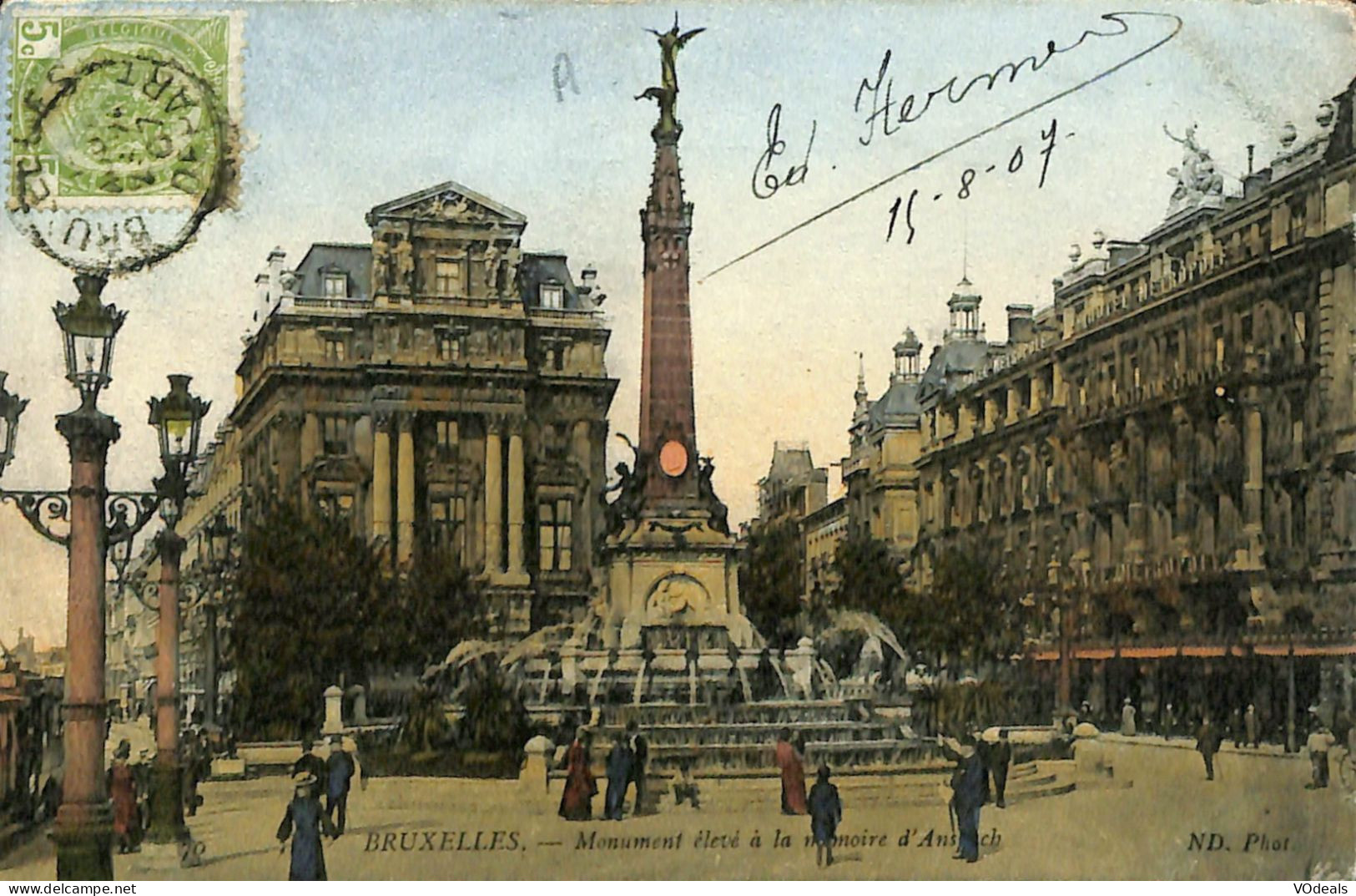 Belgique - Brussel - Bruxelles - Monument élevé à La Mémoire D'Anspach - Piazze