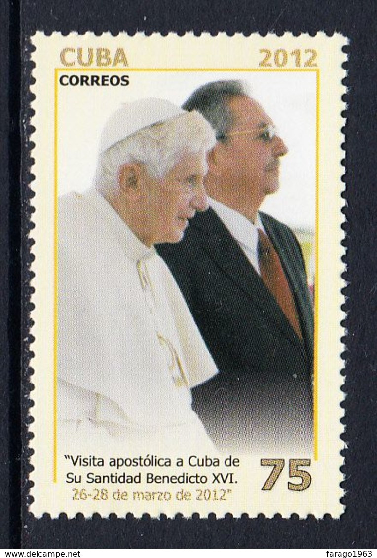 2012 Cuba Pope Benedict  Complete Set Of 1 MNH - Ongebruikt