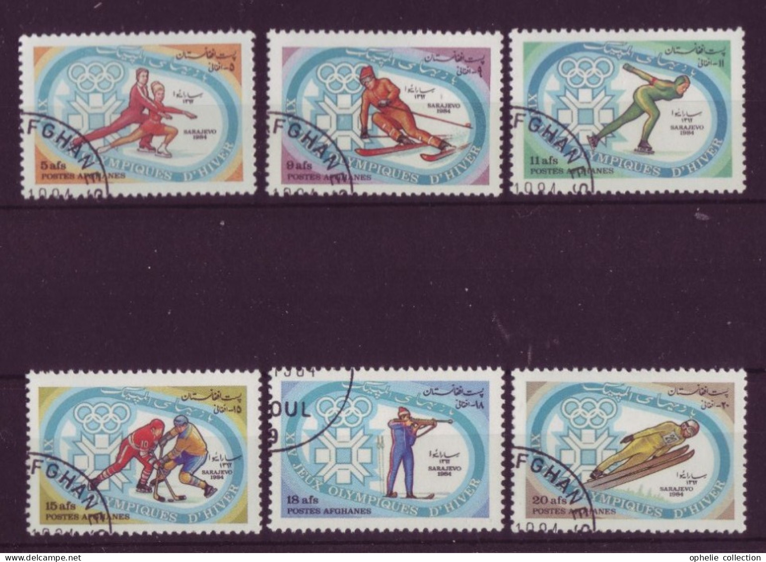 Asie - Afghanistan - 1984 Sarajevo - Jeux Olympiques D'hiver - 6 Timbres Différents - 6351 - Afghanistan