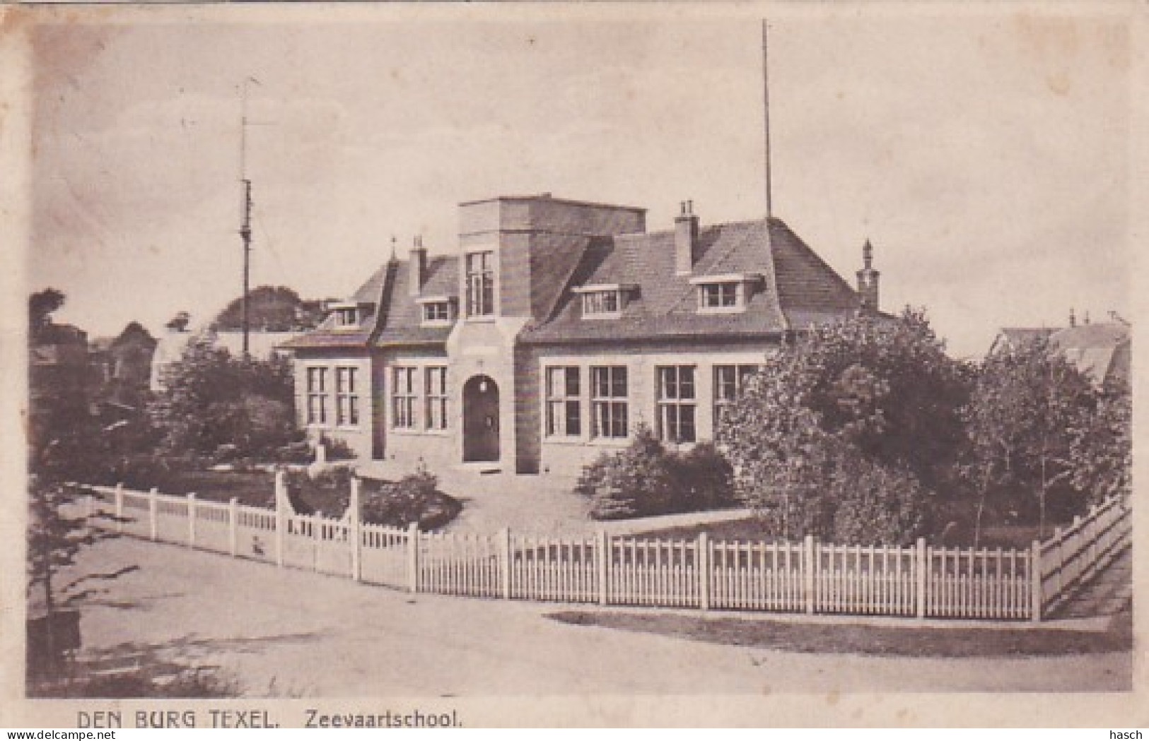 25278Texel Den Burg, Zeevaartschool.(zie Hoeken) - Texel