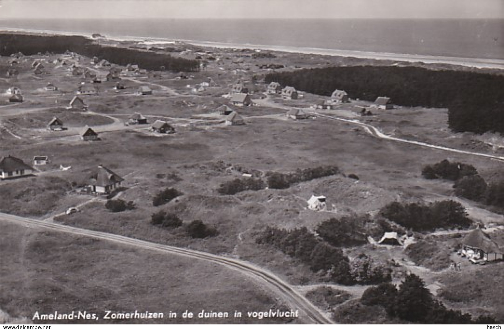 252714Ameland Nes, Zomerhuizen In De Duinen In Vogelvlucht.(zie Achterkant) - Ameland