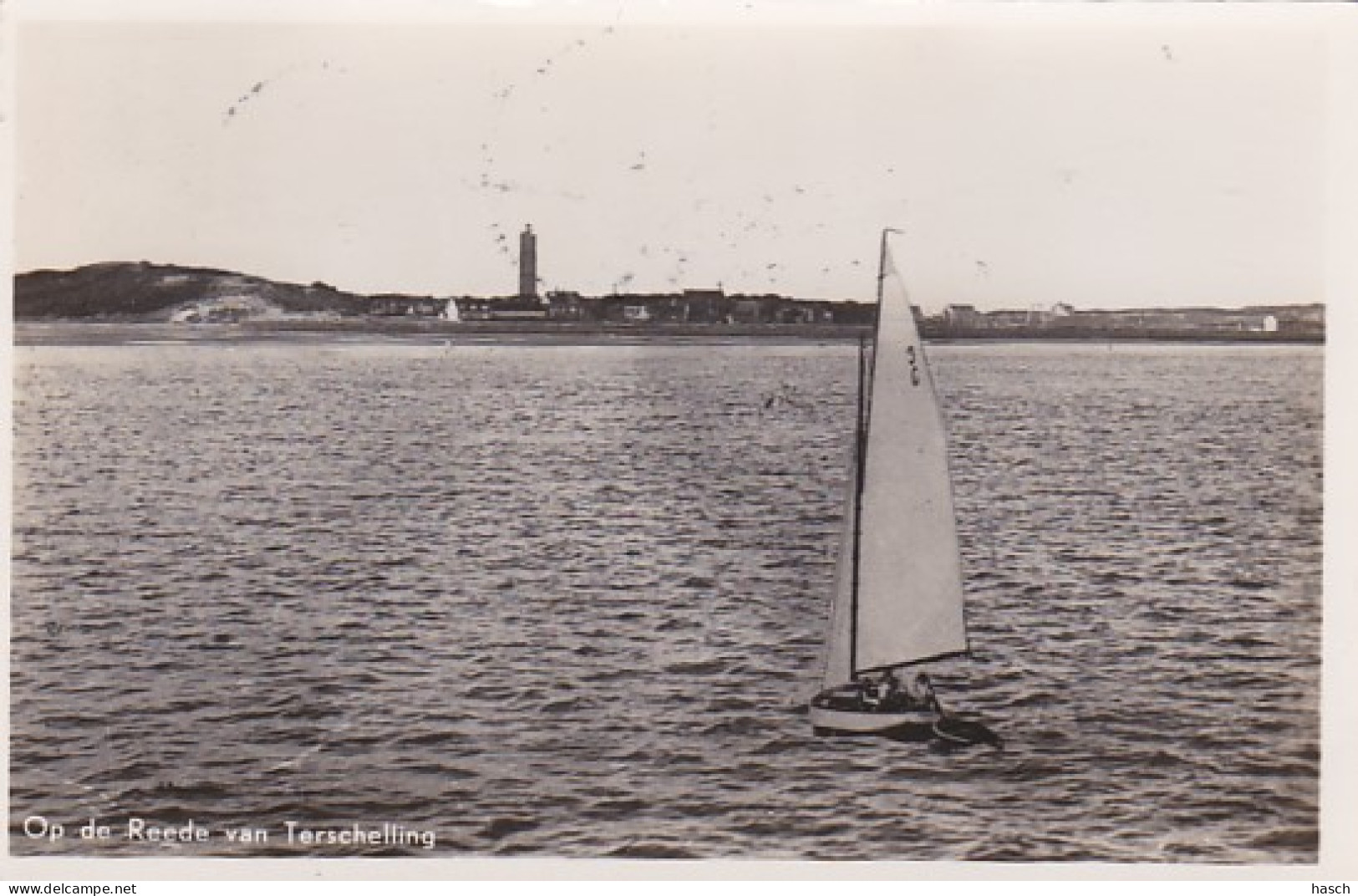 252747Op De Reede Van Terschelling. (FOTO KAART)(zie Hoeken En Randen) - Terschelling