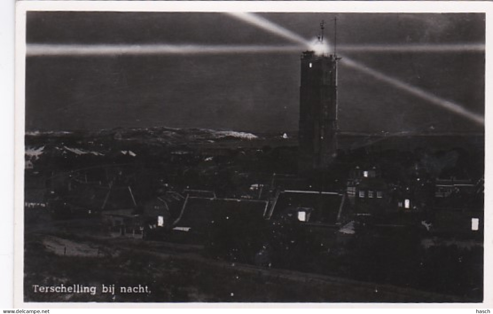 252757Terschelling, Bij Nacht.(FOTO KAART) - Terschelling