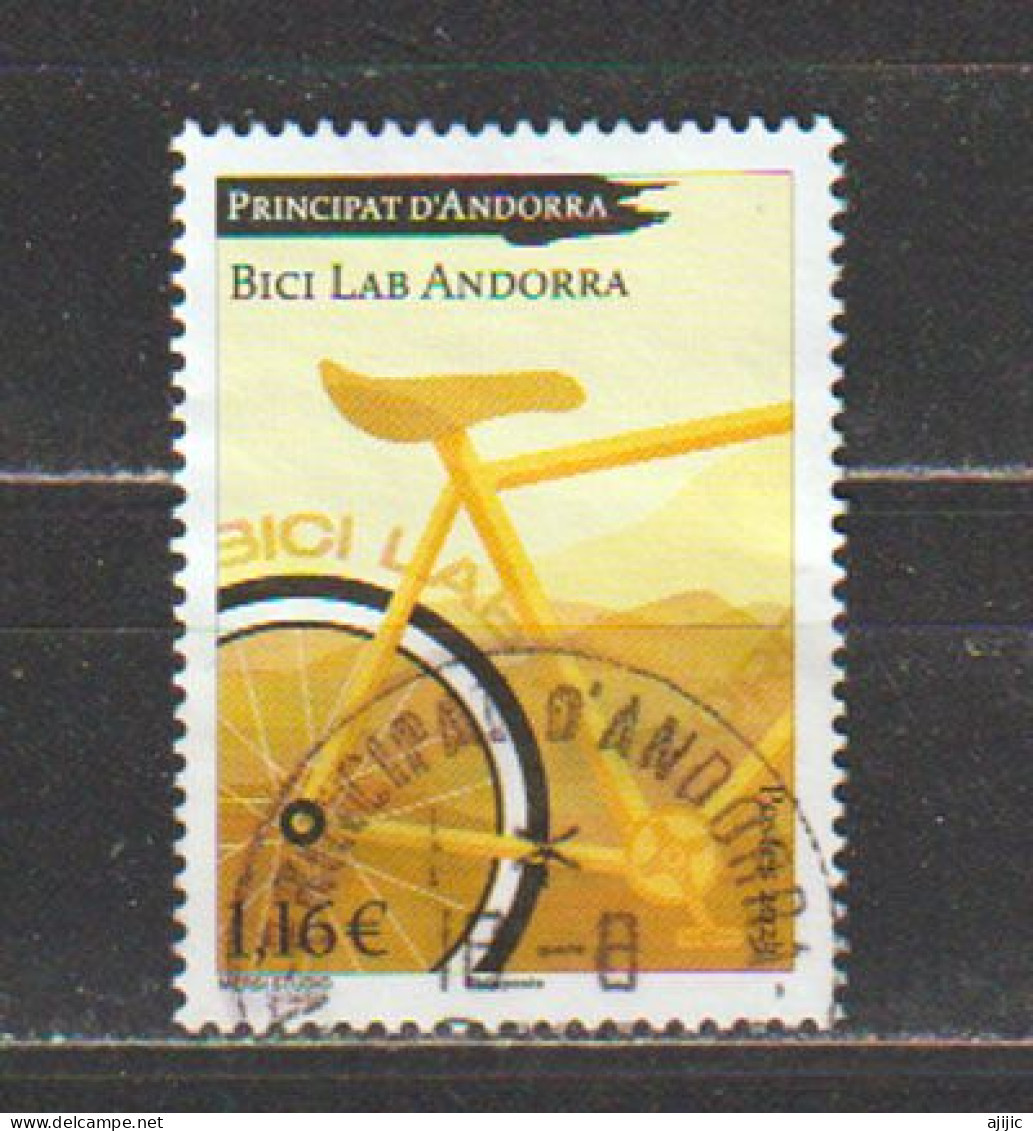 2023:Bike Lab Andorre.Musée Du Vélo D'Andorre.Timbre Obliteré 1 ère Qualité - Usados