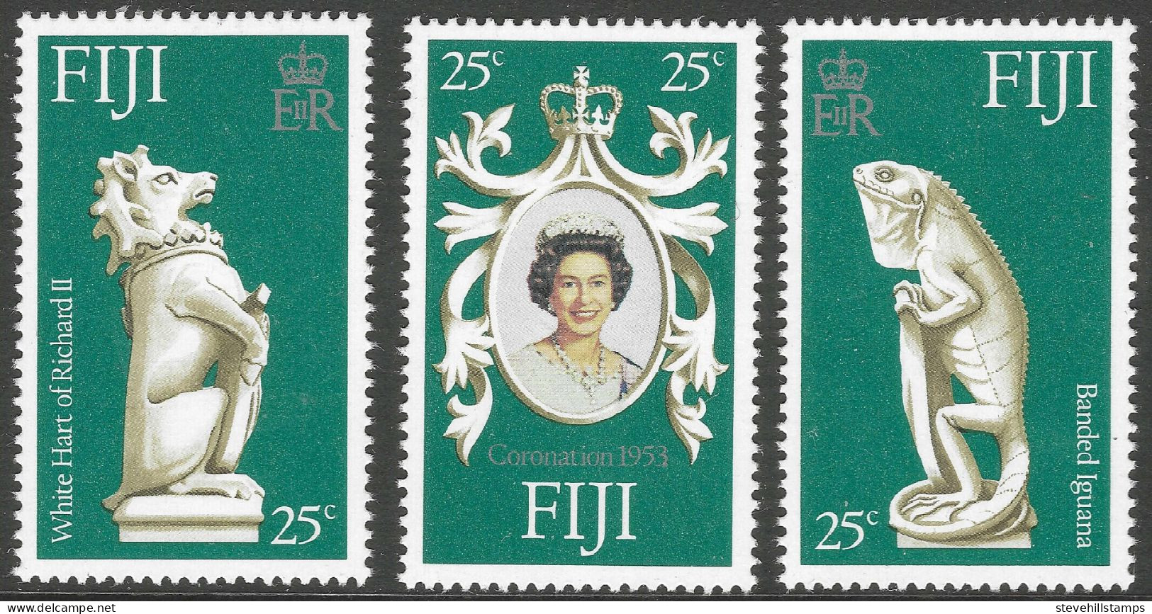 Fiji. 1978 25th Anniv Of Coronation. MNH Complete Set. SG 549-551. M2135 - Fiji (1970-...)