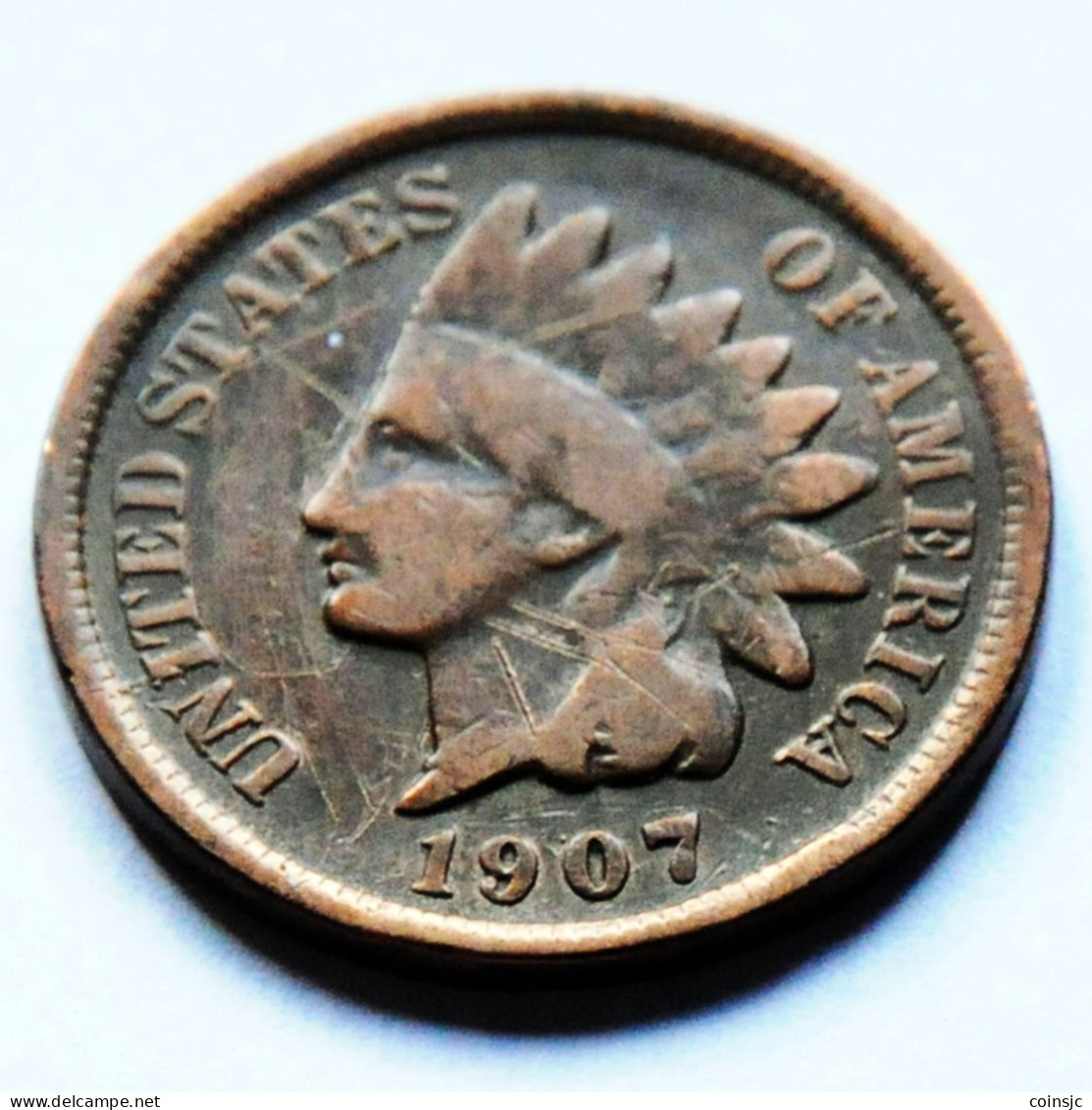 US - 1 CENT - 1907 - Halve Cent