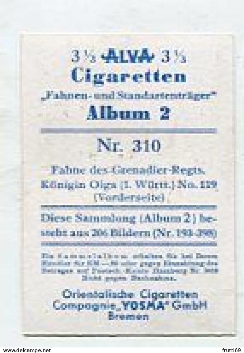 SB 03561 YOSMA - Bremen - Fahnen Und Standartenträger - Nr.310 Fahne Des Grenadier-Regts. Königin Olga No 119 I. Württ. - Sonstige & Ohne Zuordnung