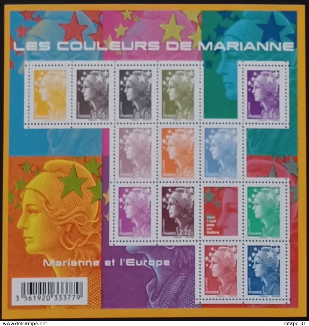 2009 N°YT BF4409 Bloc Les Couleurs De Marianne En Euros N** Cote 46€ - 1997-2004 Marianne Van De 14de Juli