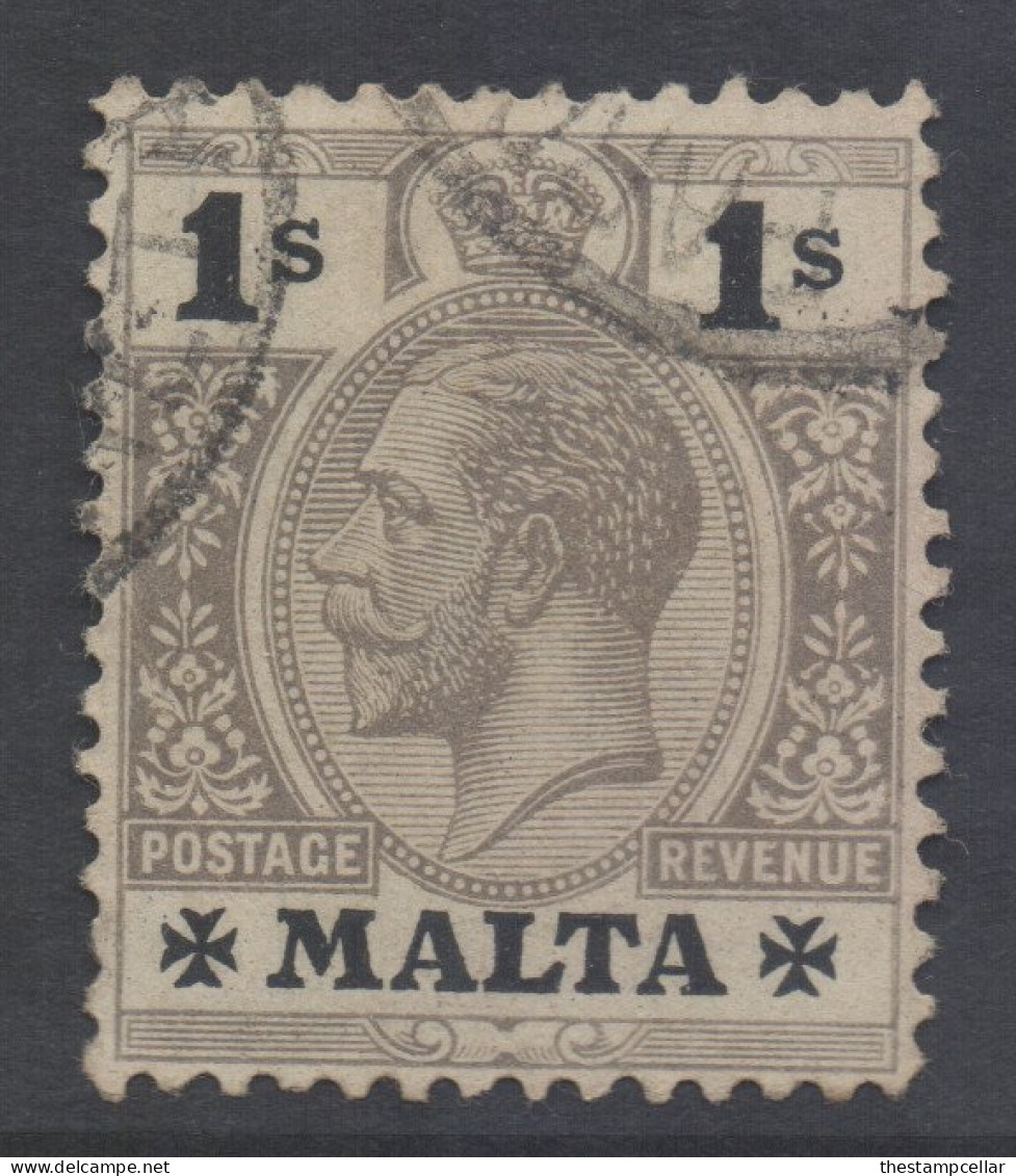 Malta Scott 59a - SG81a, 1914 George V 1/- Used - Malta