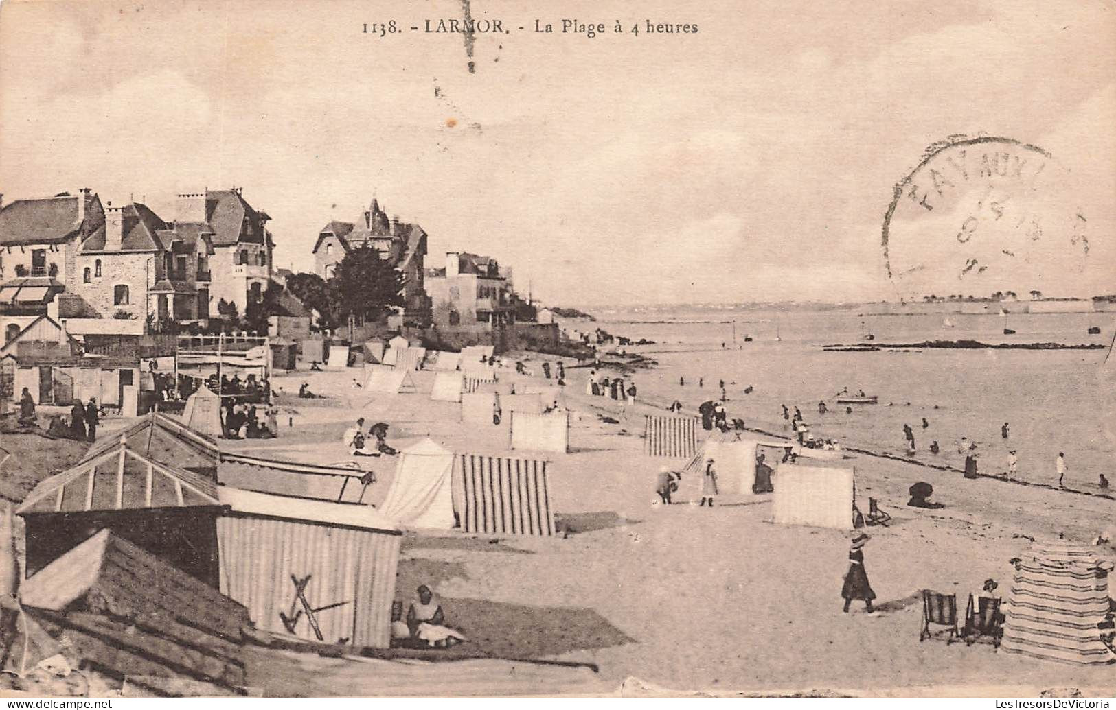 FRANCE - Larmor - La Plage à 4 Heures - Carte Postale Ancienne - Larmor-Plage