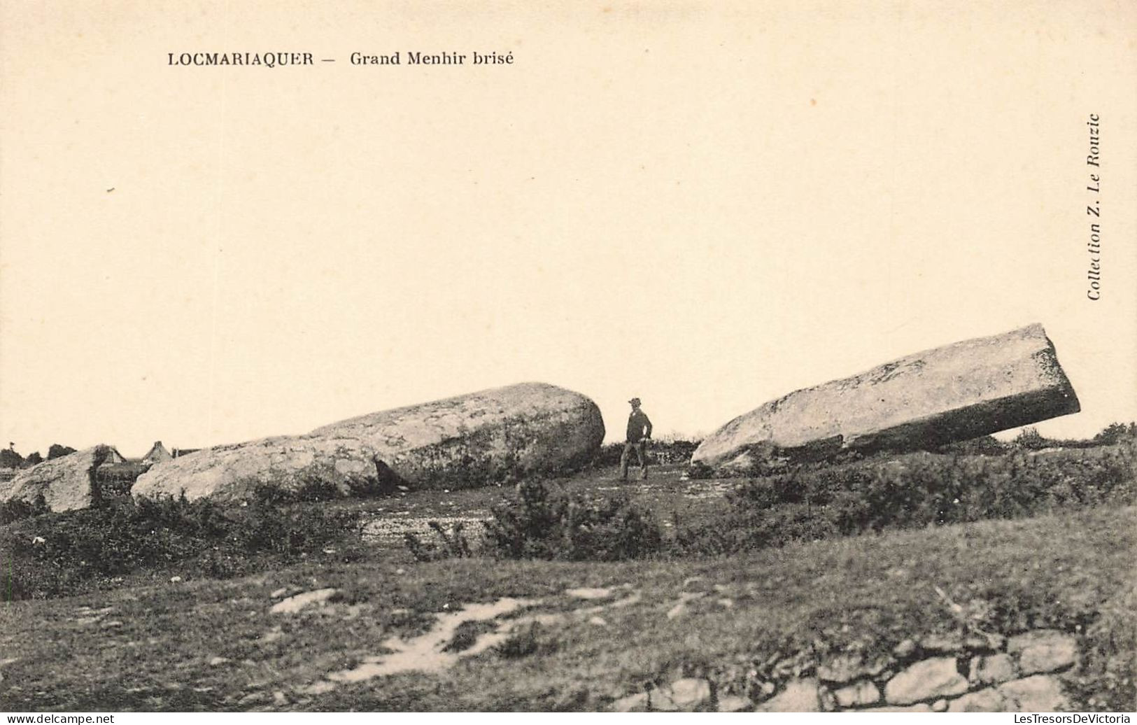 FRANCE - Locmariaquer - Grand Menhir Brisé - Carte Postale Ancienne - Locmariaquer