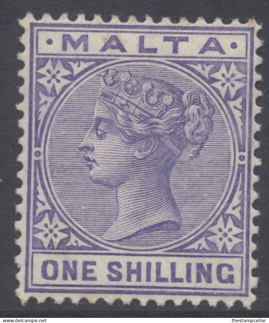 Malta Scott 13 - SG28, 1885 Victoria 1/- MH* - Malta