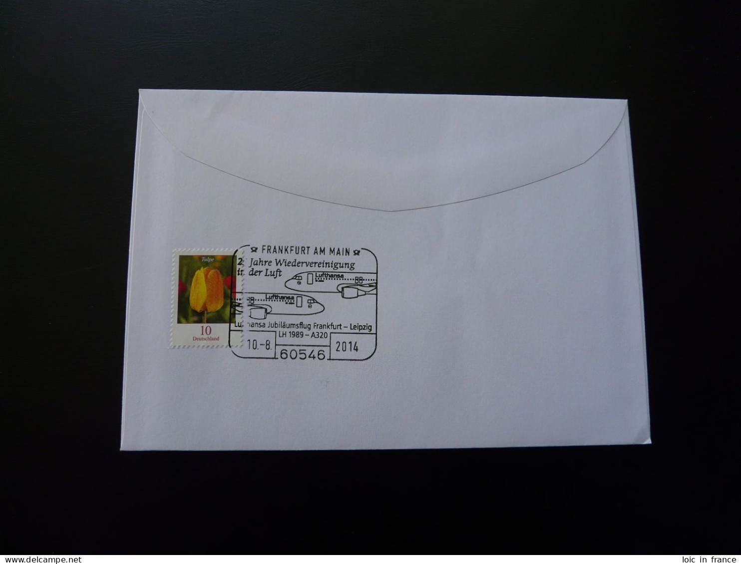 Entier Postal Stationery Plusbrief Airbus A380 Vol Special Flight Leipzig Frankfurt Lufthansa 2014 - Private Covers - Used