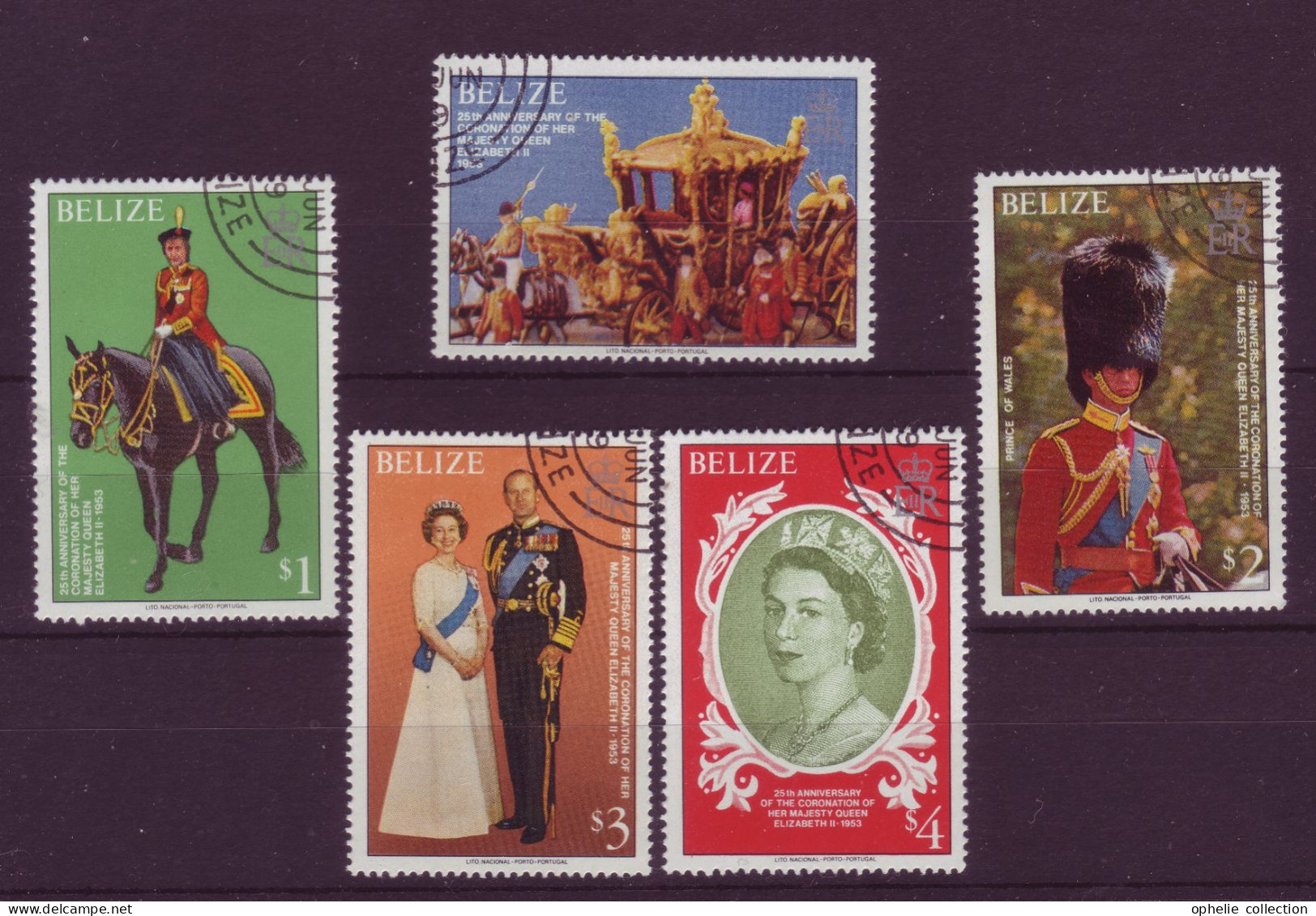 Amérique - Bélize - 25th Anniversary Of The Coronation Of Her Majesty Queen Elisabeth II -  6 Timbres Différents - 6361 - Belize (1973-...)