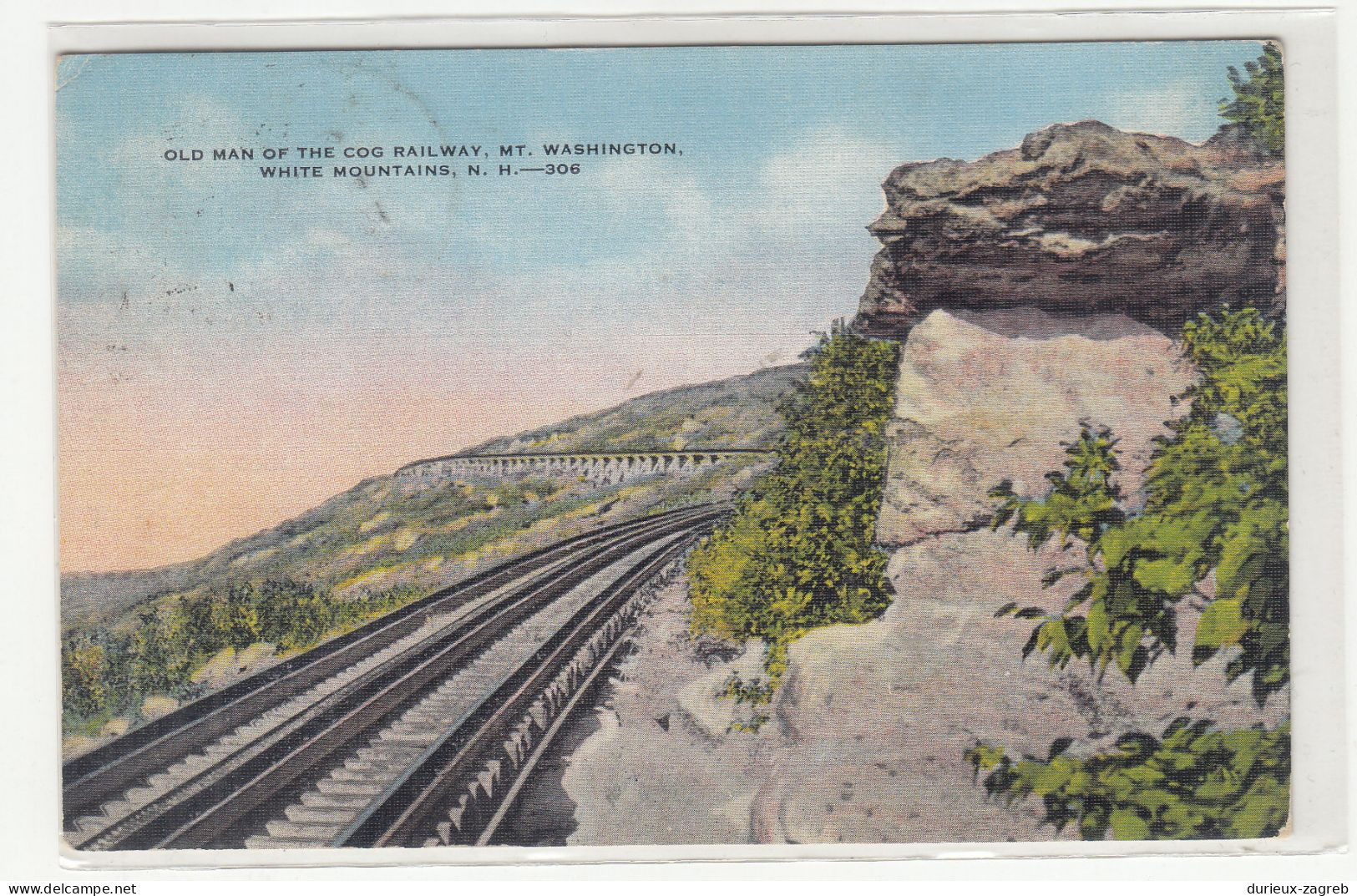 Old Man Of The Cog Railway Old Postcard Posted 1907 B240301 - White Mountains