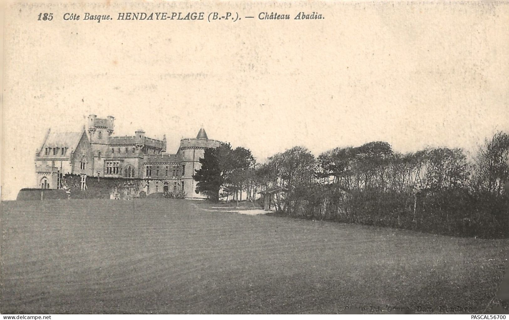 CPA HENDAYE PLAGE - CHATEAU ABADIA - Hendaye