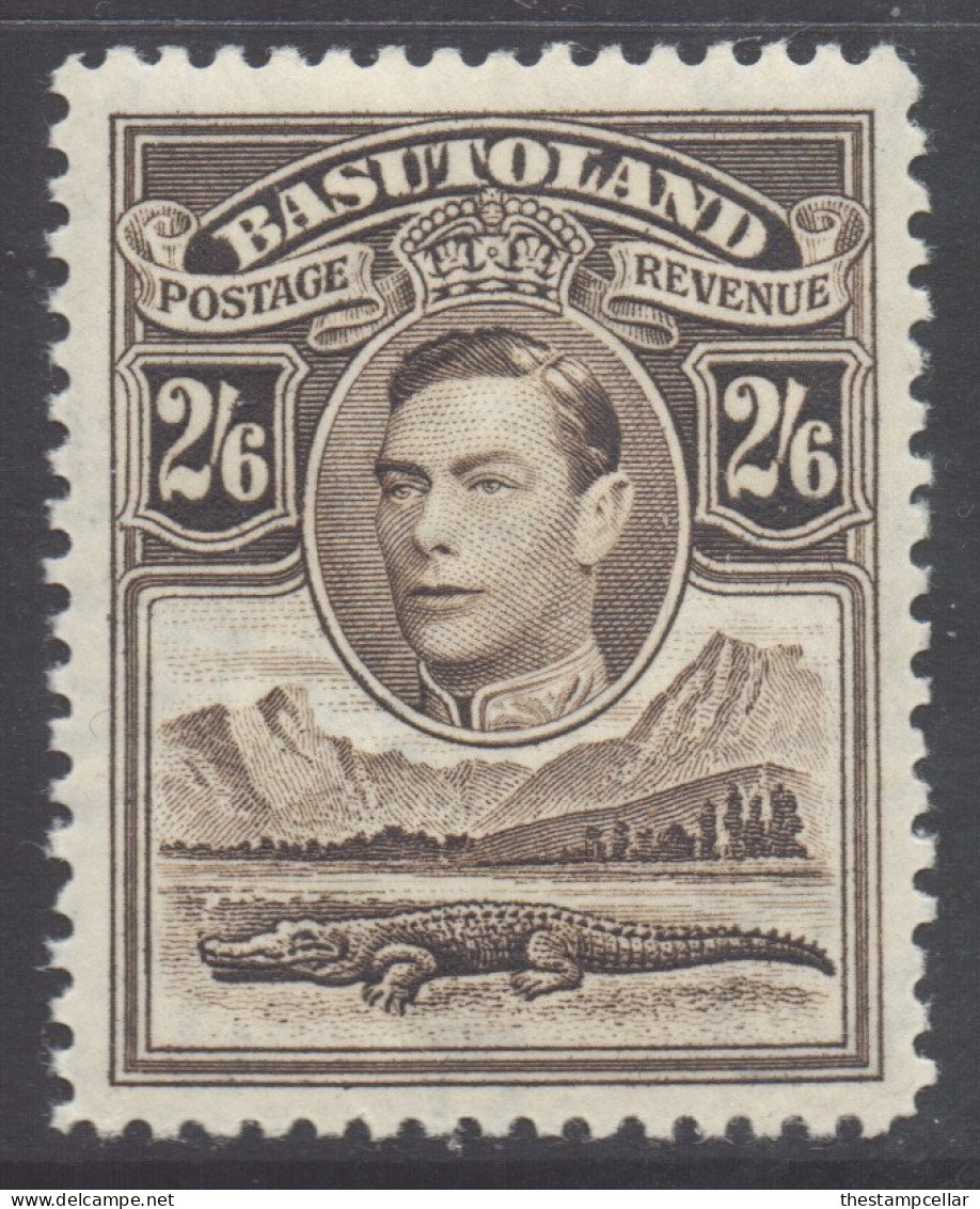 Basutoland Scott 26 - SG26, 1938 George VI 2/6d MH* - 1933-1964 Kronenkolonie