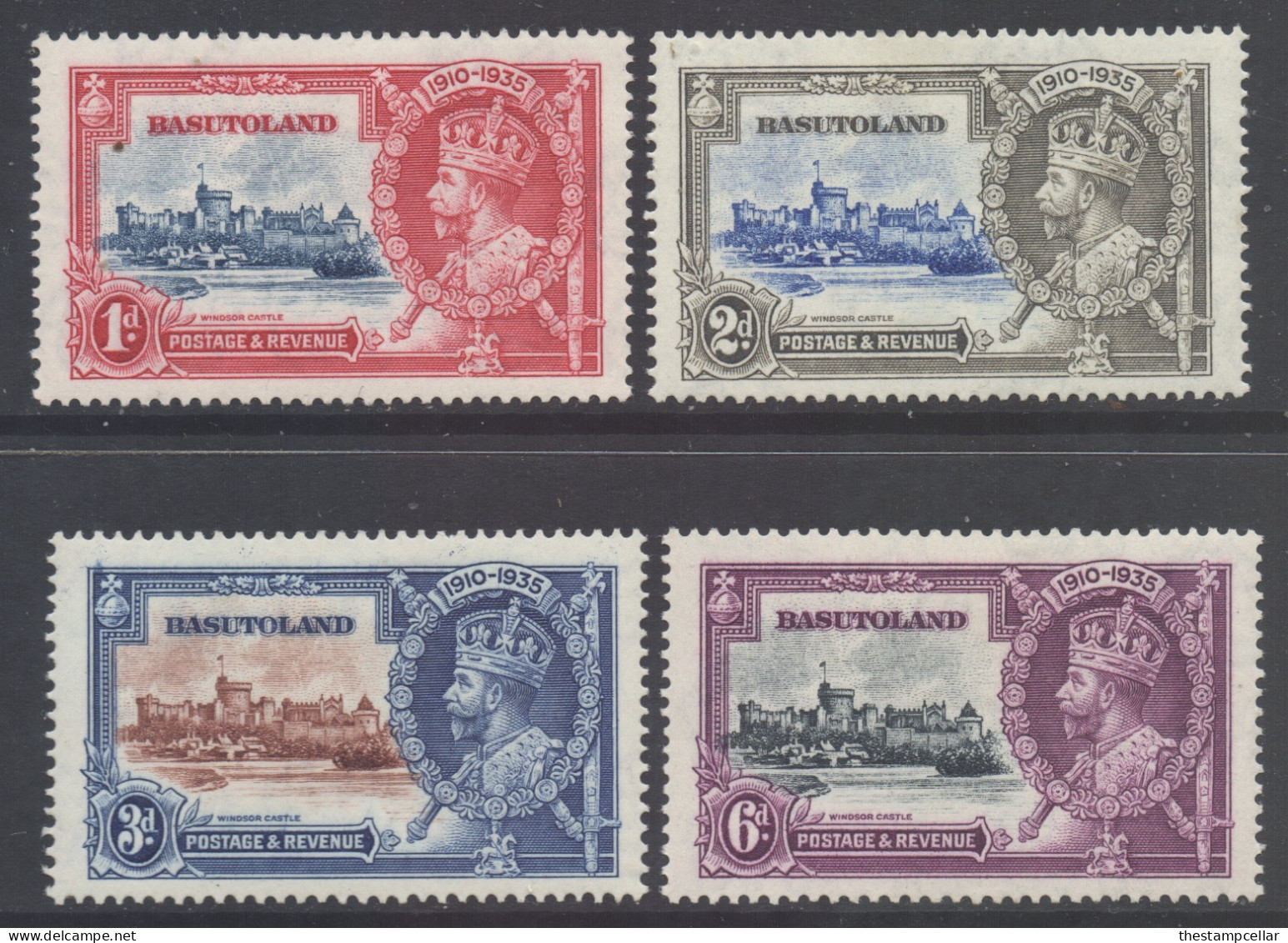 Basutoland Scott 11/14 - SG11/14, 1935 Silver Jubilee Set MH* - 1933-1964 Colonia Británica