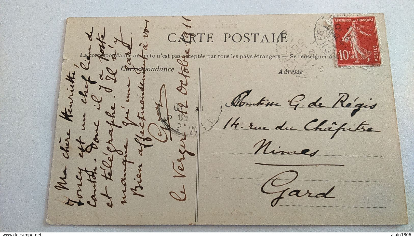 Carte Postale Ancienne ( FF1 ) De Seiches , Chateau Du Verger - Seiches Sur Le Loir