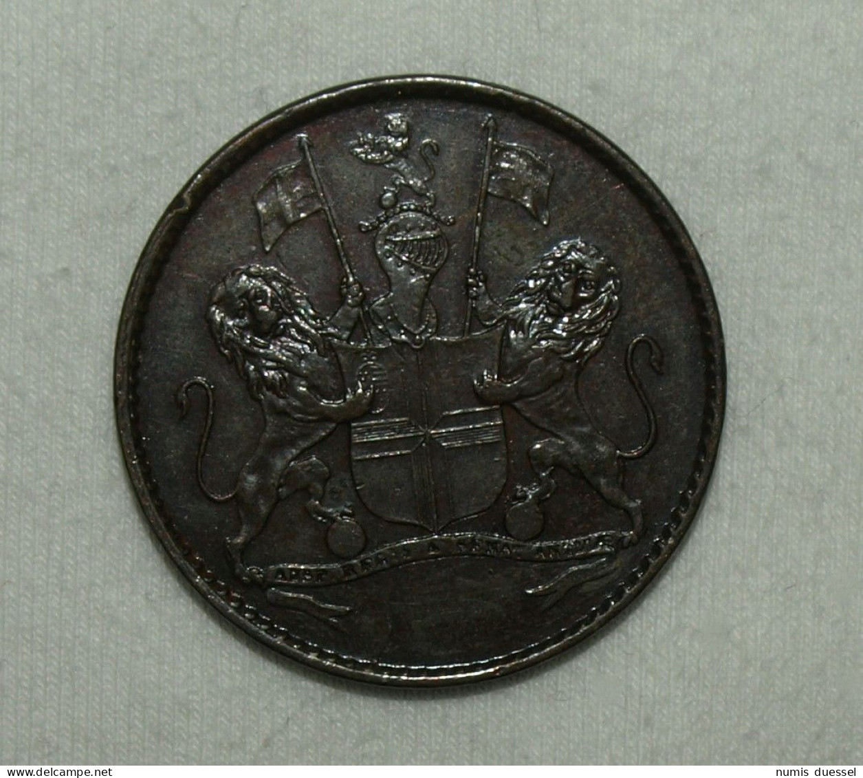 St. Helena Ascension & Tristan Da Cunha/British East India Company, 1821, 1/2 Penny VZ/XF - Colonias