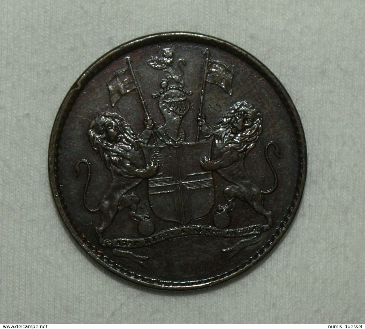 St. Helena Ascension & Tristan Da Cunha/British East India Company, 1821, 1/2 Penny VZ/XF - Colonies