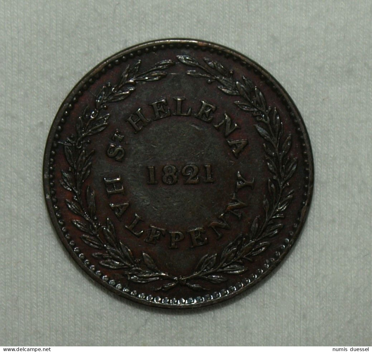 St. Helena Ascension & Tristan Da Cunha/British East India Company, 1821, 1/2 Penny VZ/XF - Kolonien