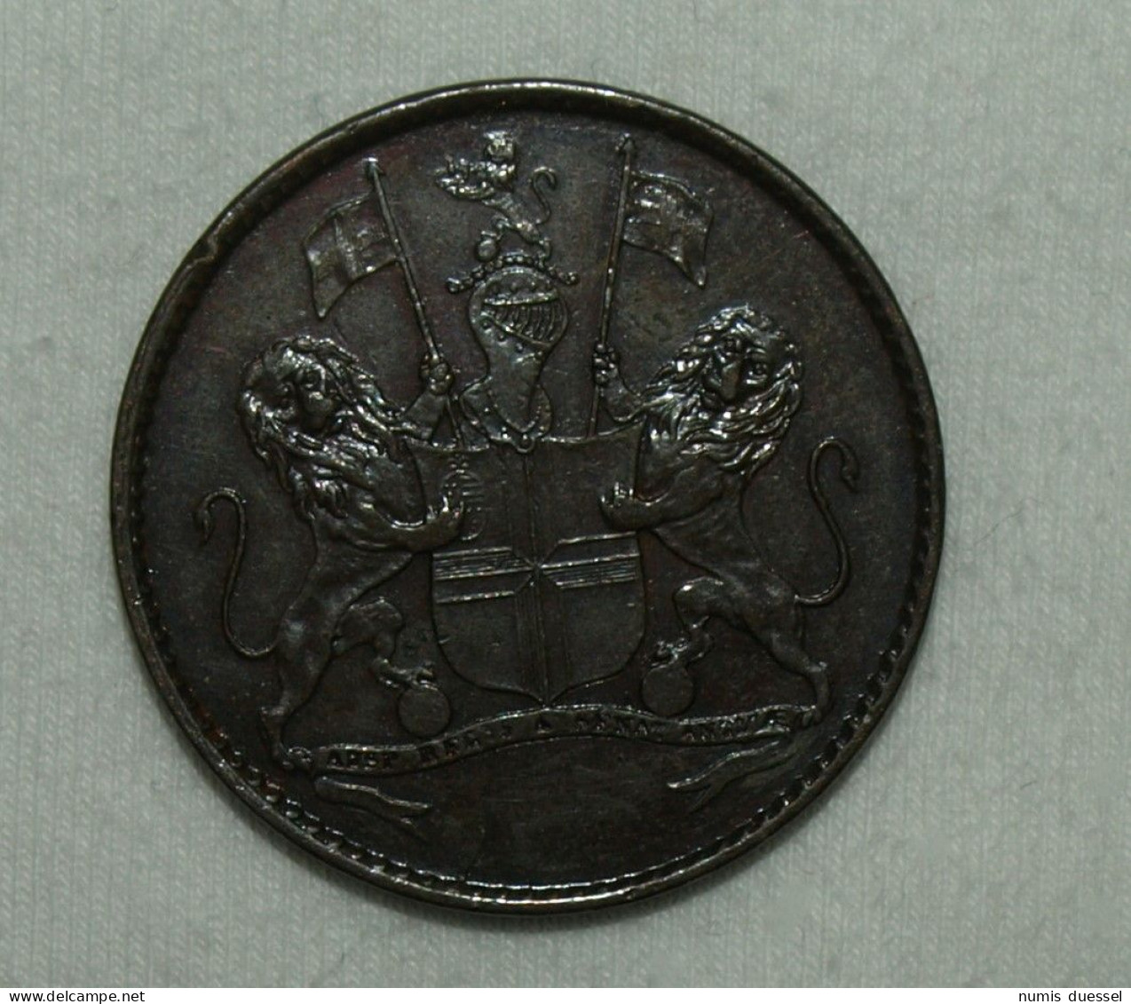 St. Helena Ascension & Tristan Da Cunha/British East India Company, 1821, 1/2 Penny VZ/XF - Kolonies