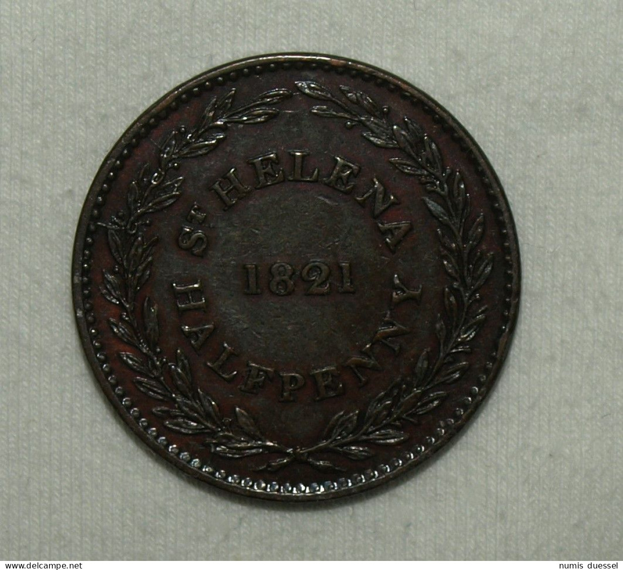 St. Helena Ascension & Tristan Da Cunha/British East India Company, 1821, 1/2 Penny VZ/XF - Kolonien