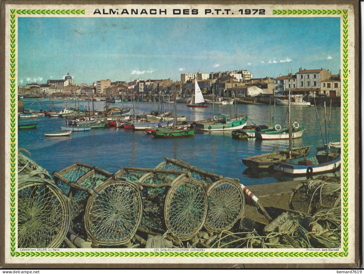 Almanach  Calendrier  P.T.T  -  La Poste -  1972 - Les Sables D'olonne -chateaude La Roche Courbon - Grossformat : 1971-80