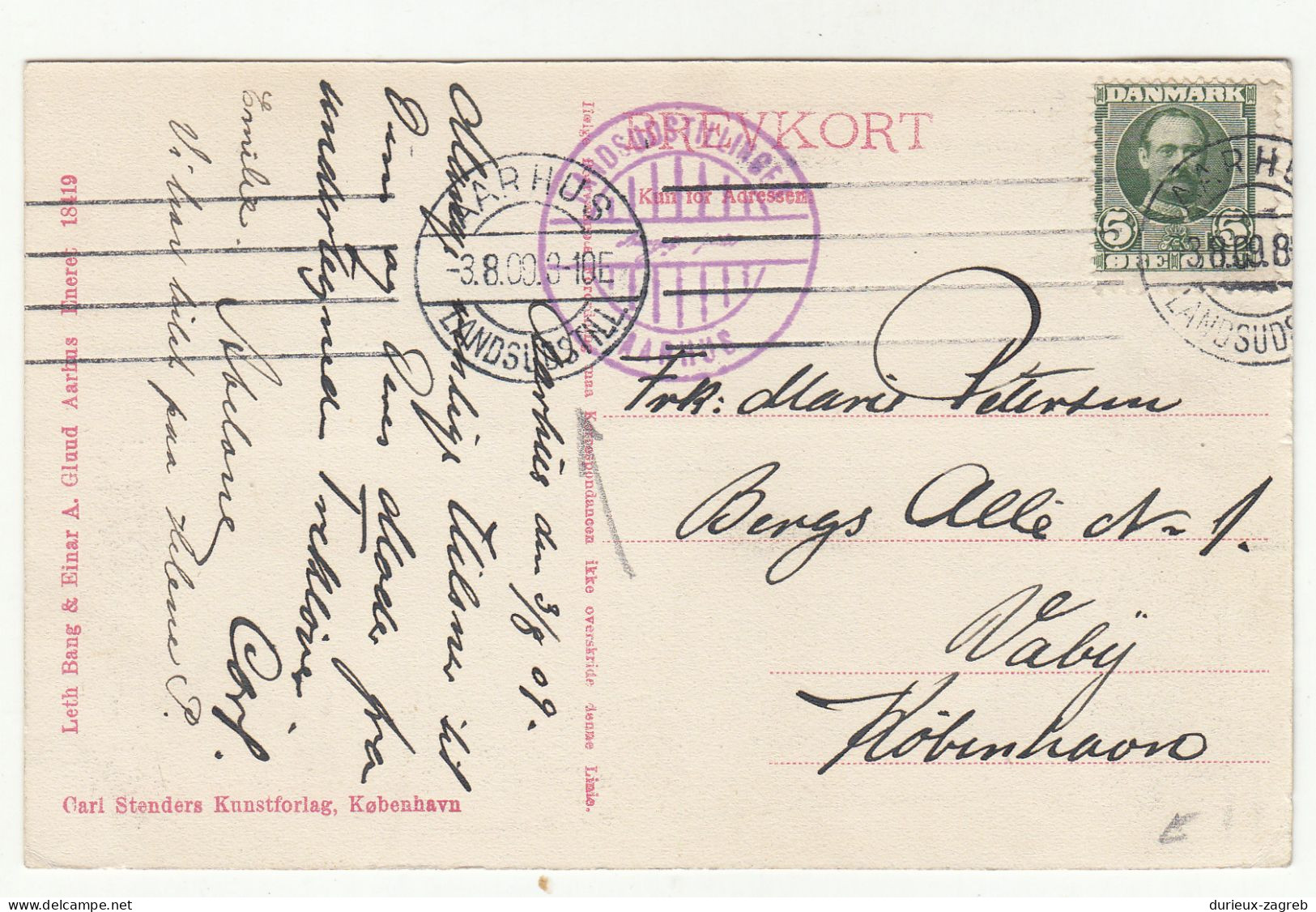 Landsudstillingen Aarhus Old Postcard Posted 1909 B240301 - Danemark