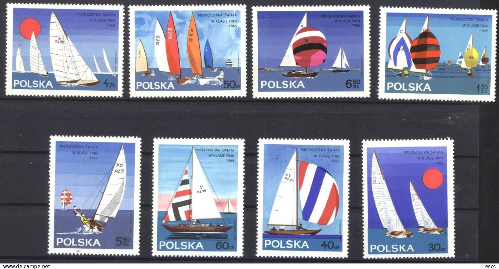 Mint Stamps Sport Boats Sailing Regatta 1965 From Poland - Vela