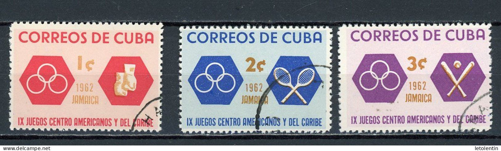 CUBA - JEUX SPORTIFS  - N° Yvert 629+630+631 Obl. - Oblitérés