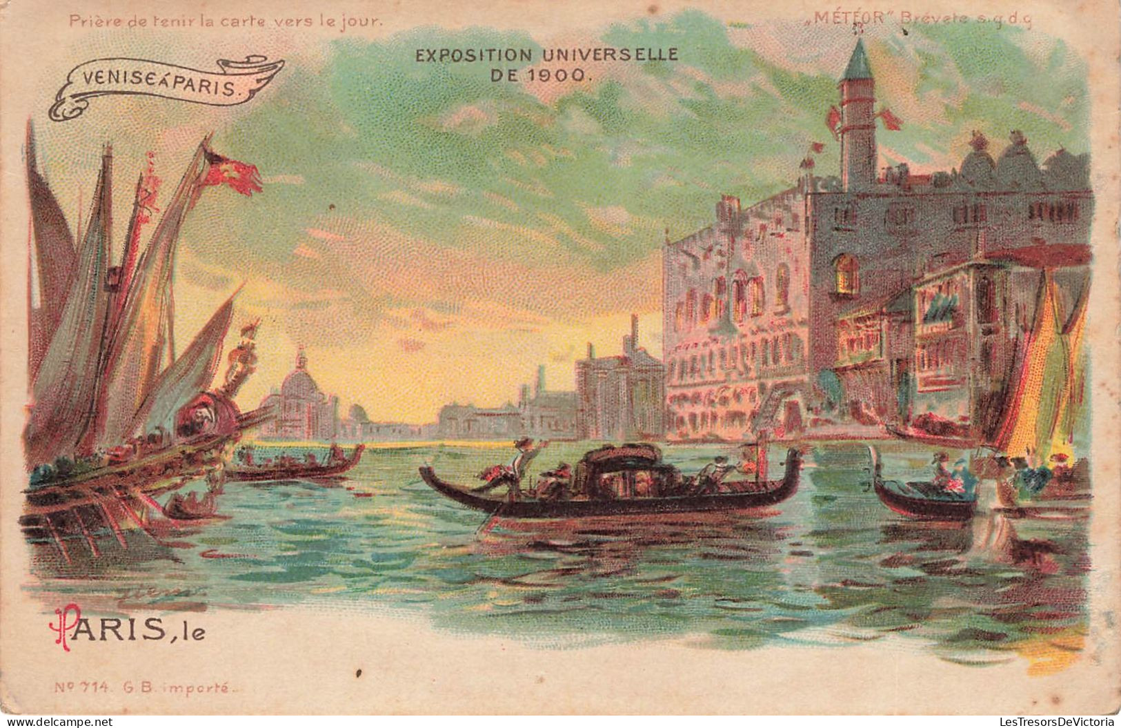 FRANCE - Paris - Exposition Universelle De 1900 - Venise à Paris - Gondoles - Carte Postale Ancienne - Exhibitions