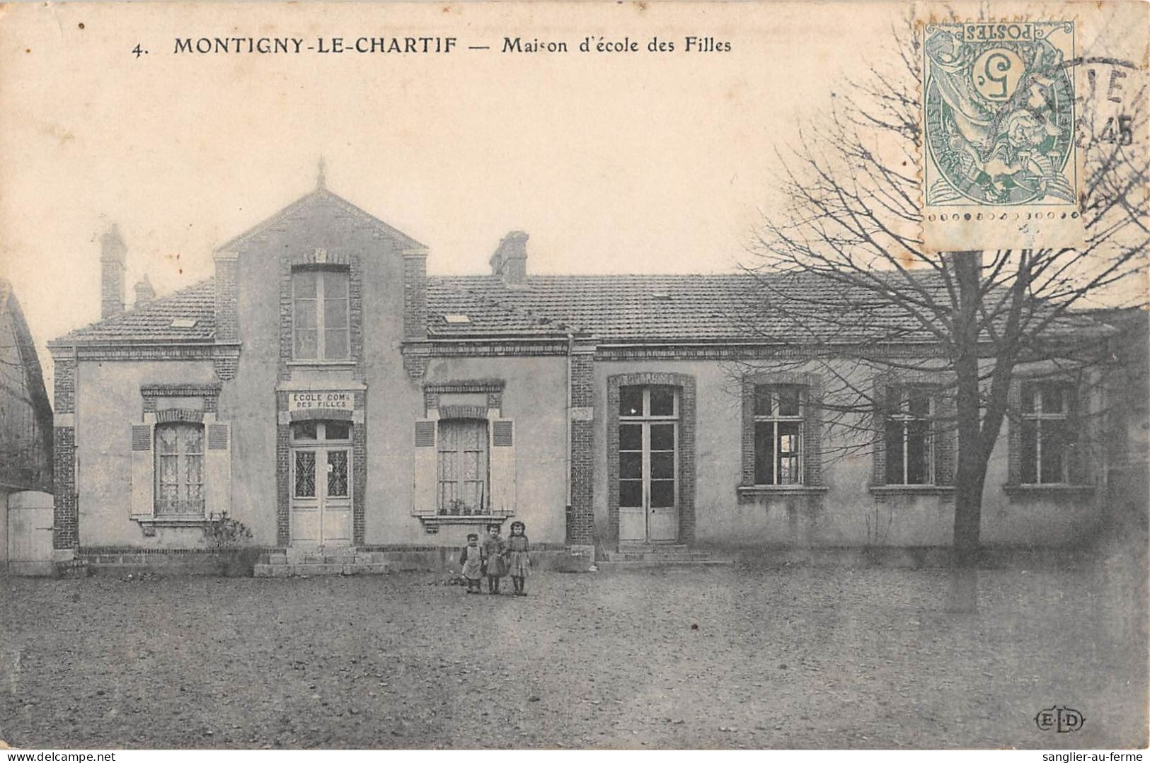 CPA 28 MONTIGNY LE CHARTIF / MAISON D'ECOLE DES FILLES - Andere & Zonder Classificatie