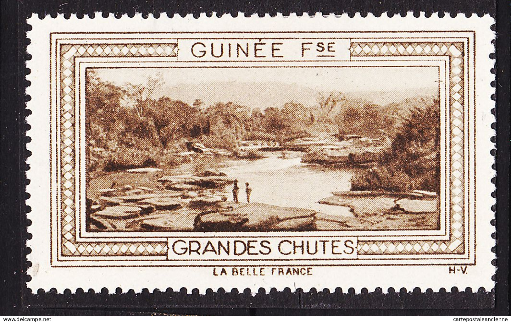 12943 ● GUINEE FRANCAISE Grandes Chutes Vignette De Collection LA BELLE FRANCE 1925s H-V Erinnophilie - Tourisme (Vignettes)