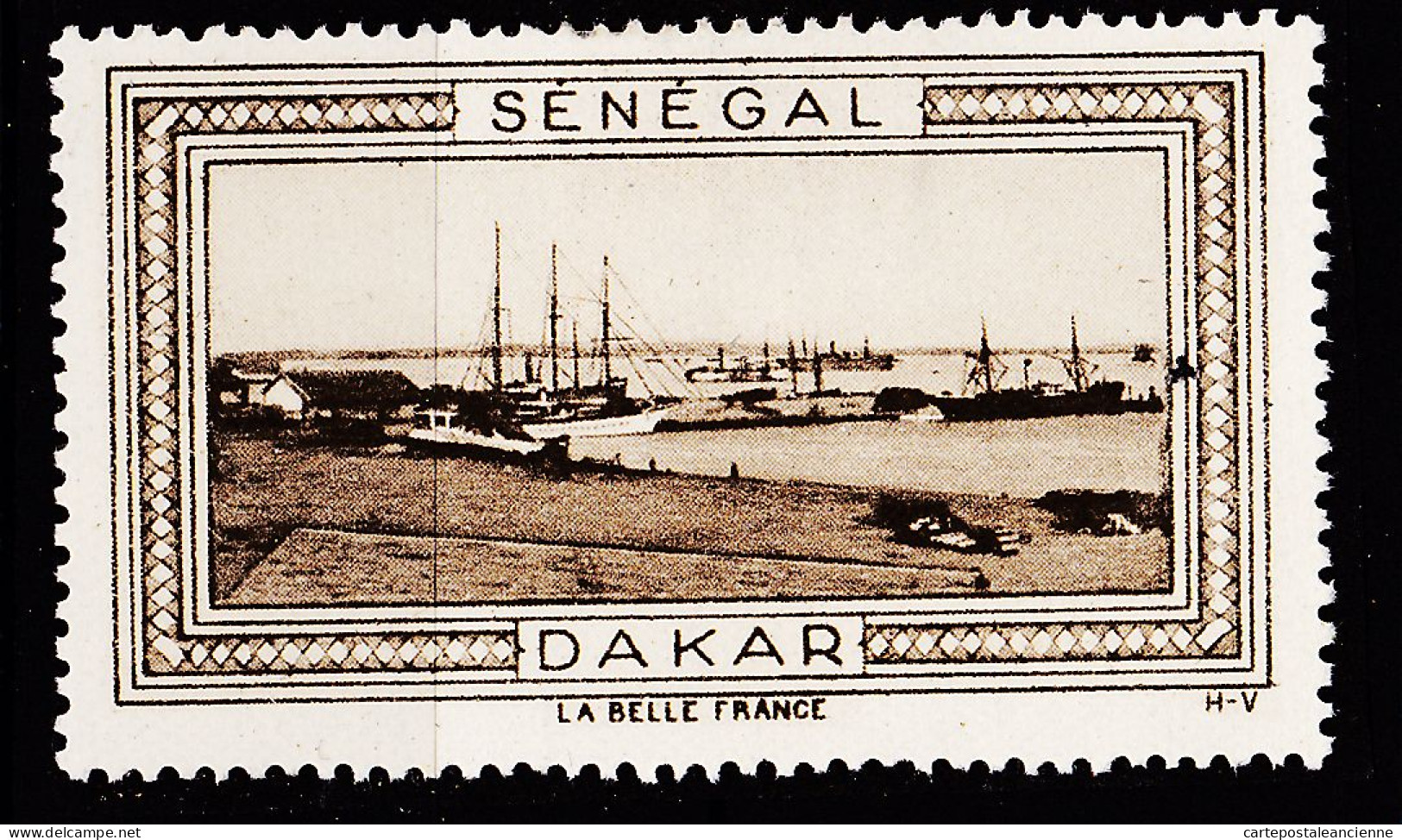 12942 / ⭐ ◉ AKAR SENEGAL Vignette De Collection LA BELLE FRANCE 1925s H-V Erinnophilie - Tourisme (Vignettes)