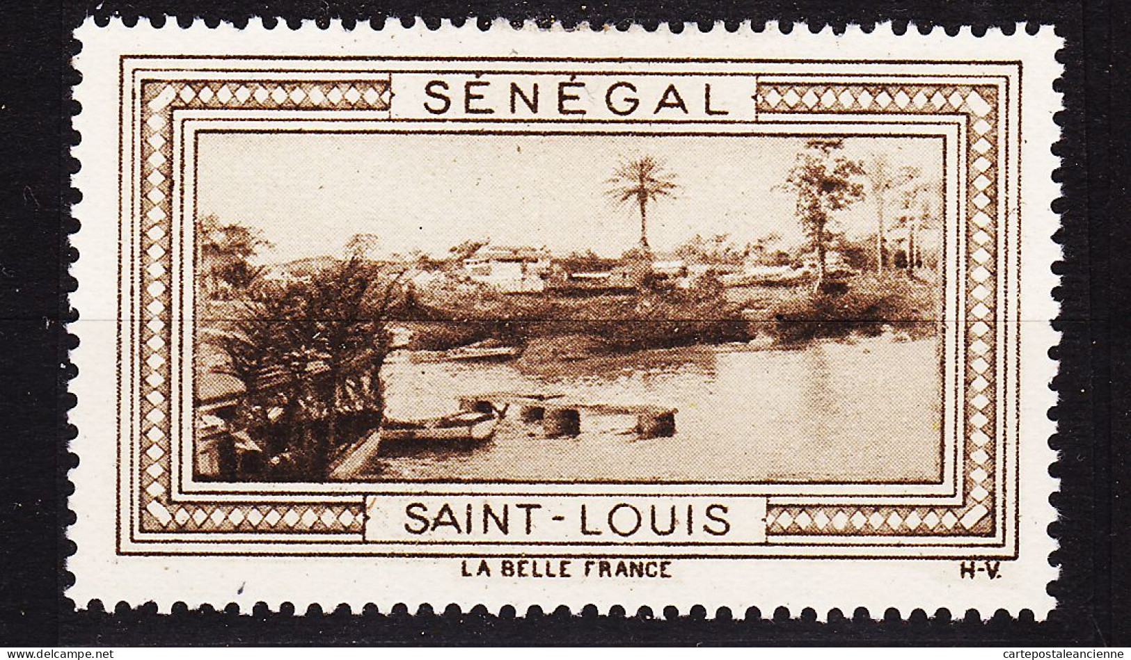 12990 / ⭐ ◉ SAINT-LOUIS (1) St SENEGAL Vignette De Collection LA BELLE FRANCE 1925s H-V Erinnophilie - Tourisme (Vignettes)