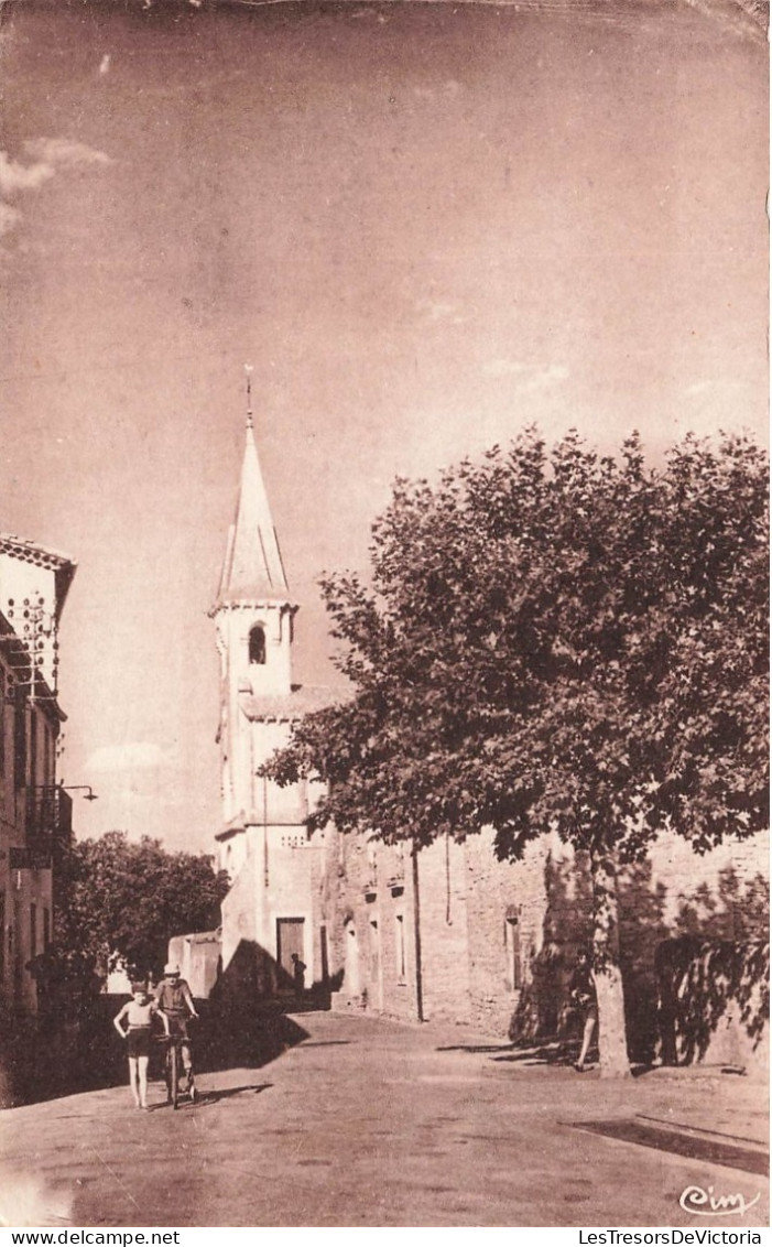 FRANCE - St Bauzille De Montmel (Hérault) - Vue Panoramique De L'église Marie Et écoles - Carte Postale Ancienne - Lodeve