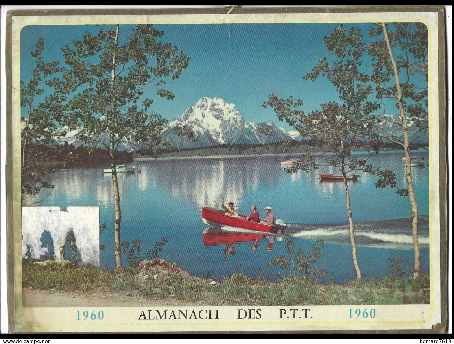 Almanach  Calendrier  P.T.T  -  La Poste -  1960 -  Canotage - Tamaño Grande : 1941-60