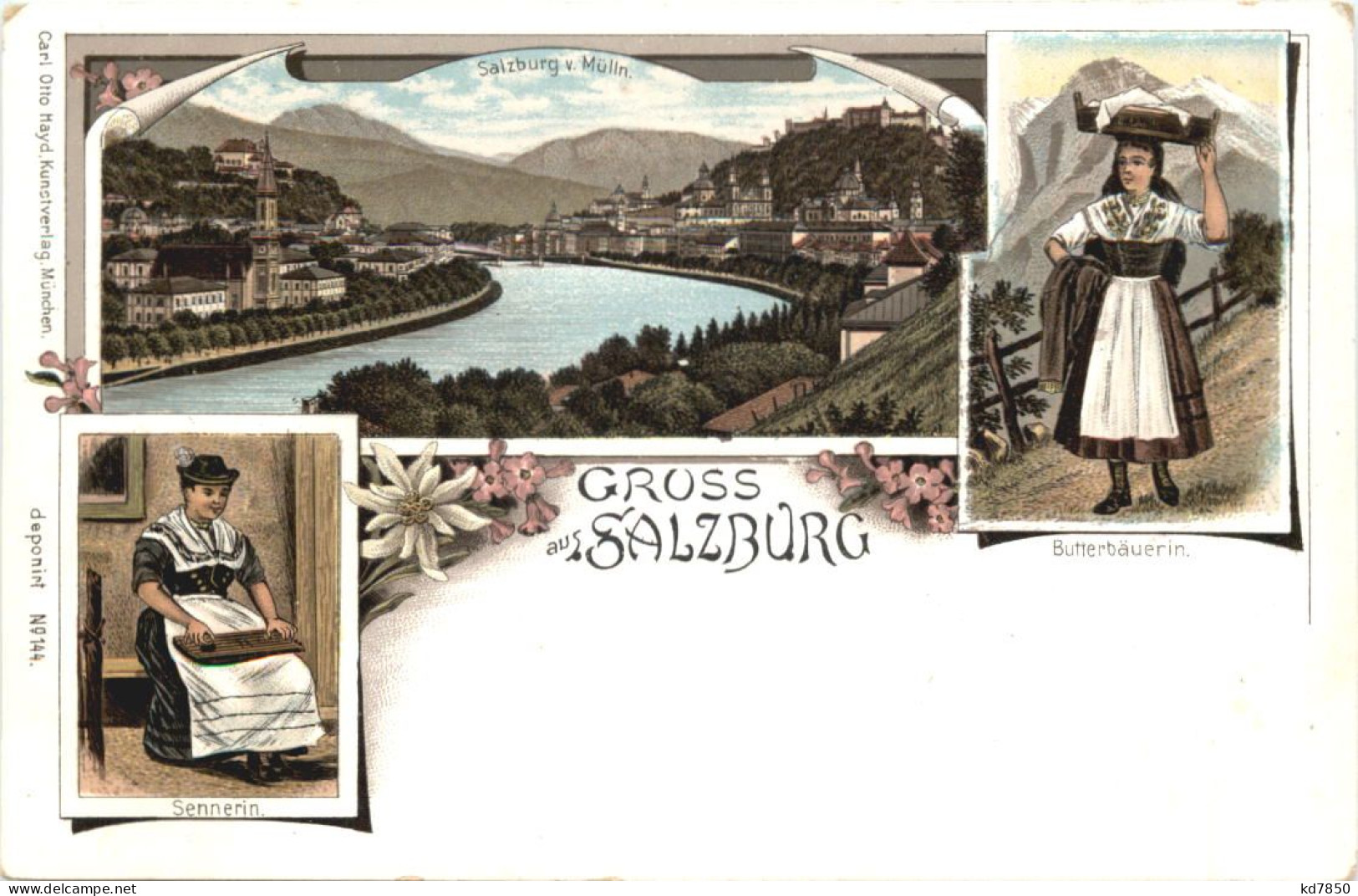 Gruss Aus Salzburg - Litho - Salzburg Stadt