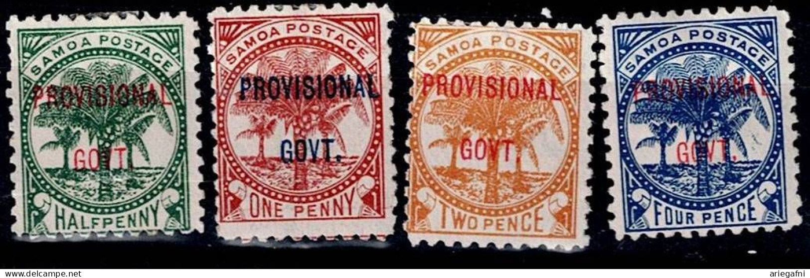 SAMOA 1899 PALMEN WITH OVERPRINT MI No 27-30  MLH VF!! - Samoa