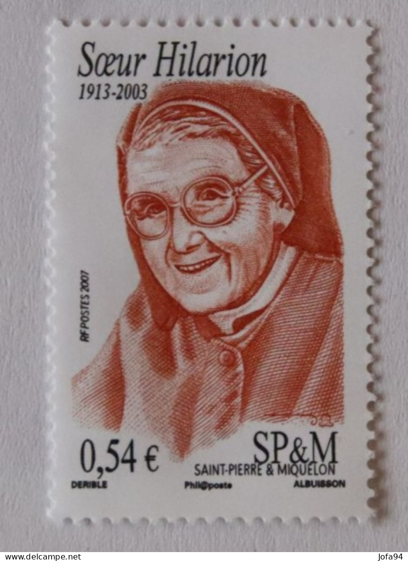 SPM 2007  Sœur Hilarion  YT 882 Neuf - Unused Stamps